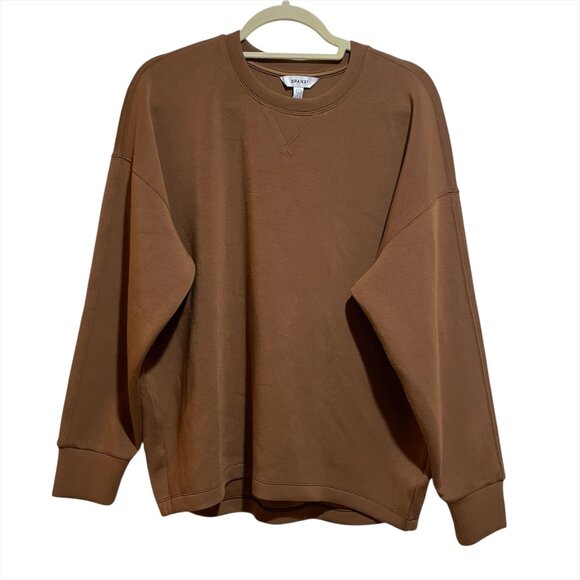 Spanx AirEssentials Long Crew Sweatshirt Brown - Picture 1 of 12